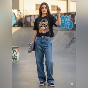 Volcom Blue Straight Leg Women's Jeans